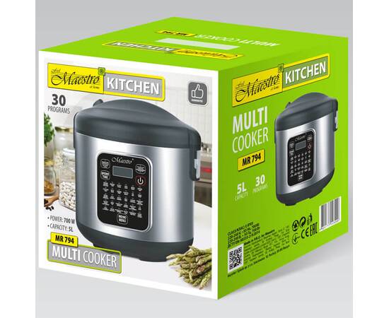 Мультиварка 5л, 30 програм 700W Maestro (MR794), зображення 4