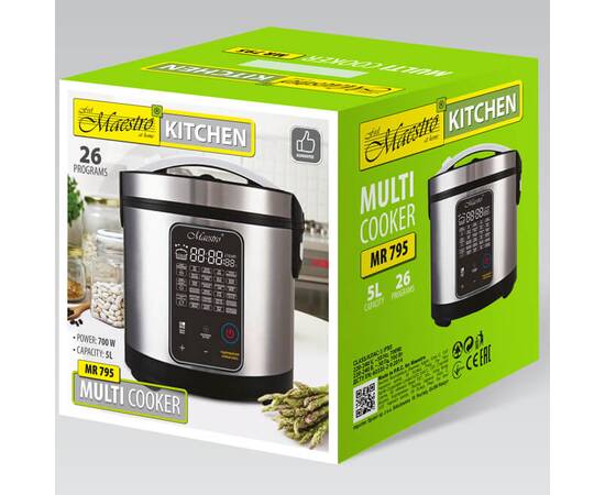 Мультиварка 5л, 26 програм 700W Maestro (MR795), зображення 4