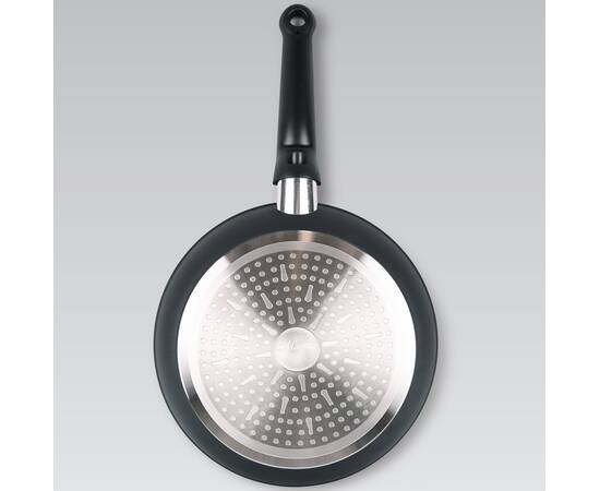 Сковорода з кришкою 28 см індукційна Maestro (MR1207-28), Колір: чорний, Тип: сковорода, Форма: кругла, Діаметр (см): 28, зображення 3