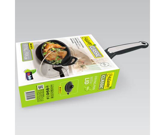 Сковорода з кришкою 28 см індукційна Maestro (MR1207-28), Колір: чорний, Тип: сковорода, Форма: кругла, Діаметр (см): 28, зображення 4