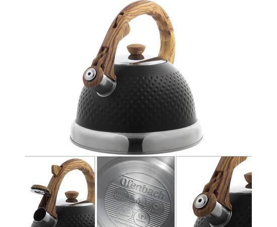 Чайник 2,7л зі свистком Ofenbach (100305BL), зображення 2