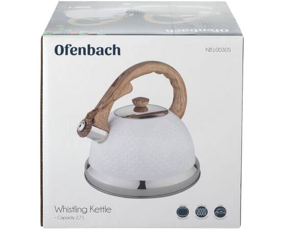 Чайник 2,7л со свистком Ofenbach (100305WH), изображение 3
