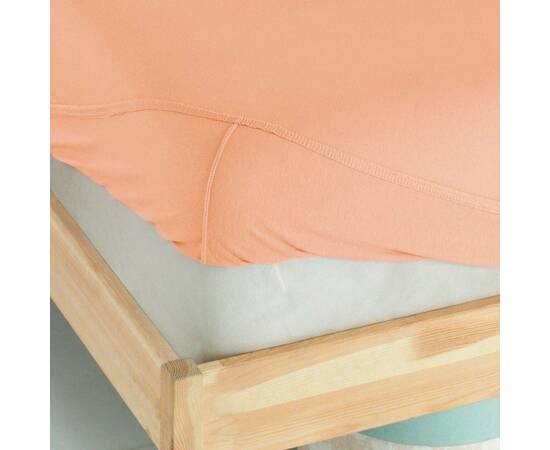 Простынь на резинке трикотажная 180х200 SOMUN Zeron (19766), Цвет: персиковый, Тип: простыни на резинке, Размер: 180x200, изображение 2