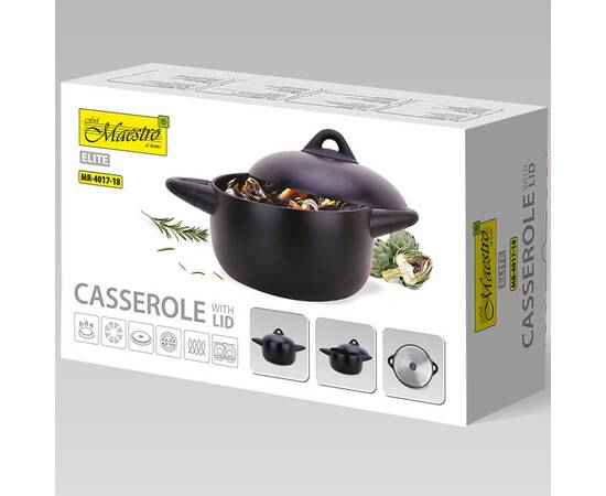 Каструля Maestro з антипригарним покриттям 2,2 л (MR4017-18), Тип: каструля, Об'єм: 2,2 л, Колір: чорний, зображення 4
