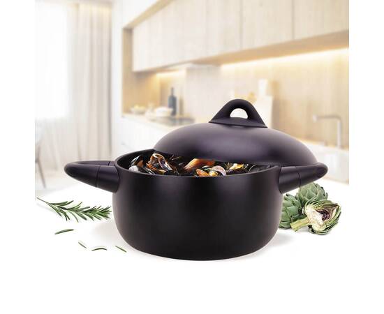 Каструля Maestro з антипригарним покриттям 4,0 л (MR4017-22), Тип: каструля, Об'єм: 4 л, Колір: чорний, зображення 2