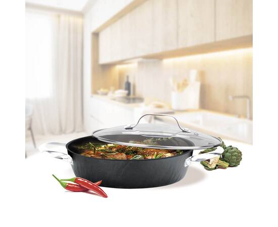 Каструля Shallow Maestro 26 х 6,5 см із покриттям Greblon C2 (MR4426-S), Тип: каструля, Об'єм: 2,5 л, Колір: чорний, зображення 2