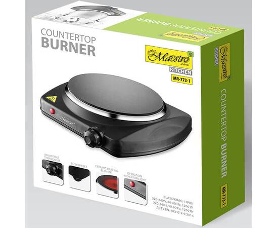 Настільна керамічна плита на 1 конфорку 1200 Вт Maestro (MR773-1), зображення 3