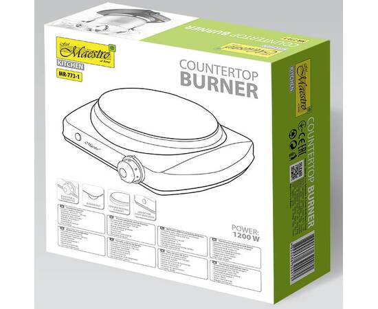 Настільна керамічна плита на 1 конфорку 1200 Вт Maestro (MR773-1), зображення 4