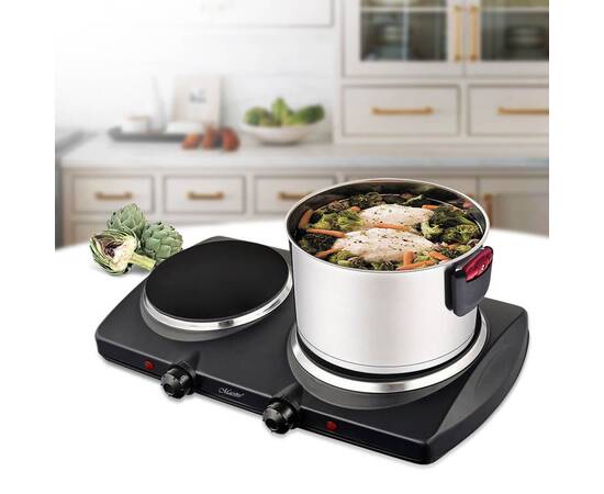 Настільна керамічна плита на 2 конфорки 2000 Вт Maestro (MR773-2), зображення 2