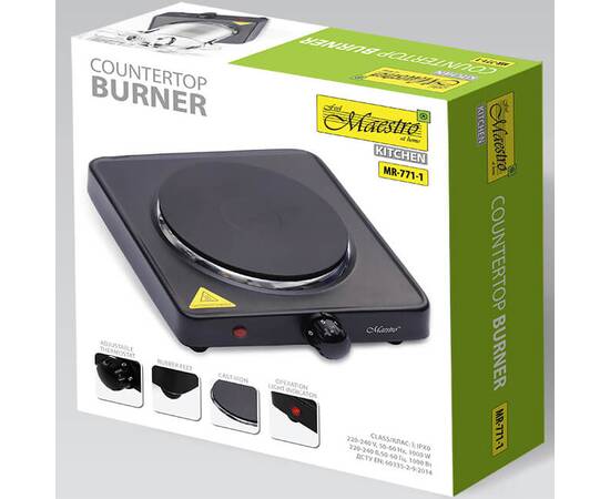Настільна плита на 1 конфорку 1000 Вт Maestro (MR771-1), зображення 3