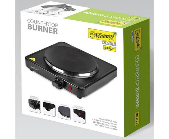 Настільна плита на 1 конфорку 1500 Вт Maestro (MR772-1), зображення 3