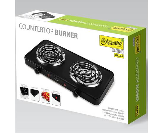 Настільна плита на 2 конфорки 2000 Вт Maestro (MR770-2), зображення 3
