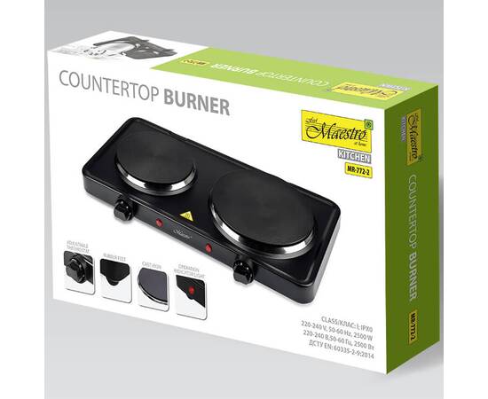 Настільна плита на 2 конфорки 2500 Вт Maestro (MR772-2), зображення 3