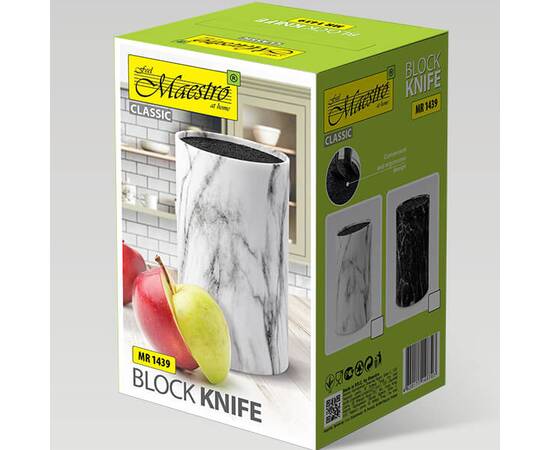 Подставка для ножей черный мрамор Maestro (MR1439-BLACK), изображение 2