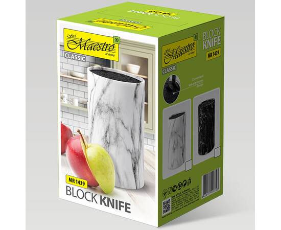 Підставка для ножів білий мармур Maestro (MR1439-WHITE), зображення 2