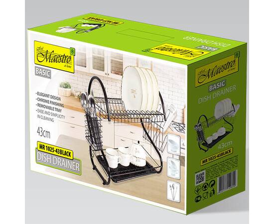 Сушарка для посуду дворівнева Basic Maestro (MR1025-43-BLACK), зображення 3