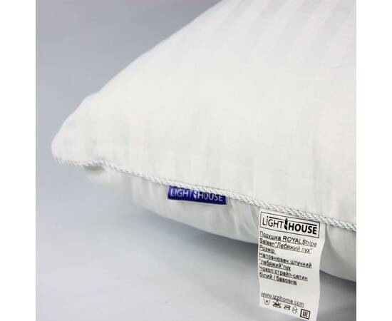 Подушка Royal Stripe сатин 70х70 LightHouse (602343), Колір: білий, Розмір: 70x70, зображення 3