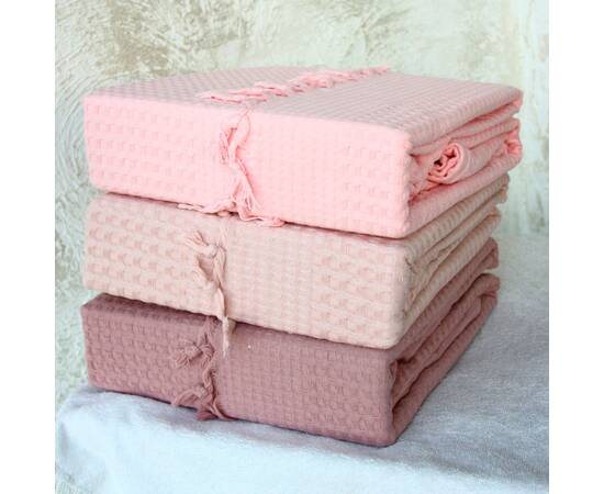 Покривало-плед IzziHome Checkers ніжно-рожеве 220х240 (602541), Основний колір: ніжно-рожевий, Розмір: 220x240, зображення 3