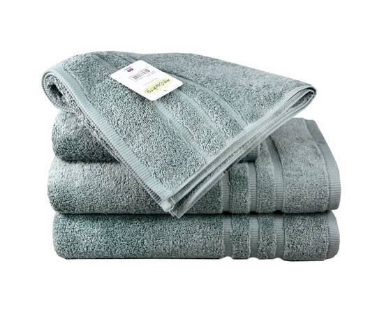 Рушник махровий Maisonette Micro Touch 70х140 сіре (14178), Колір: сірий, Розмір: 70x140, зображення 2
