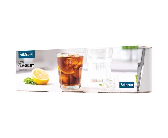 Набір склянок Ardesto Salerno низьких 305мл 3шт Ardesto (AR2630WS), зображення 4