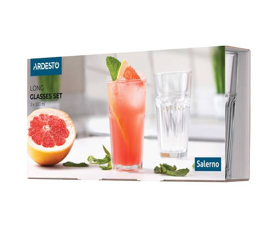Набор стаканов Ardesto Salerno высоких 300мл 3шт Ardesto (AR2630LS), изображение 4
