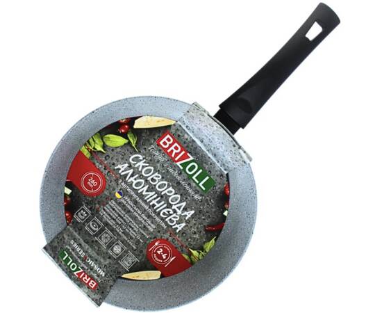 Сковорода 26 см с антипригарным покрытием MOSAIC Brizoll (53-2655), Цвет: серый, Тип: сковорода, Форма: круглая, Диаметр (см): 26, изображение 3