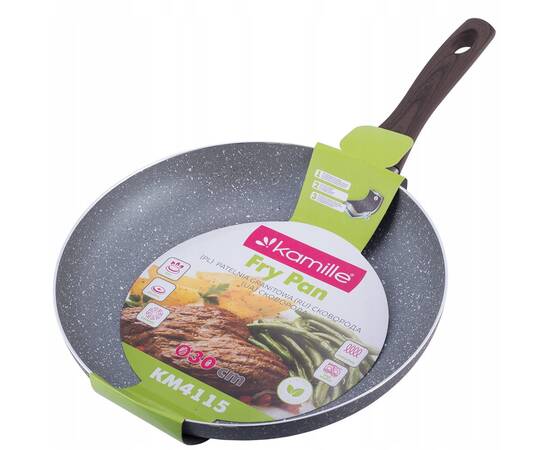 Сковорода 30 см Kamille (4115MR), Колір: сірий, Тип: сковорода, Форма: кругла, Діаметр (см): 30, зображення 4