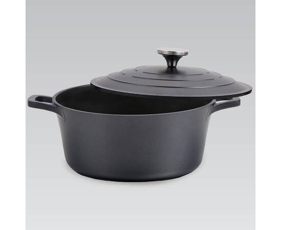 Каструля Maestro з двошаровим антипригарним покриттям 4,2 л (MR4524), Тип: каструля, Об'єм: 4,2 л, Колір: чорний, зображення 2