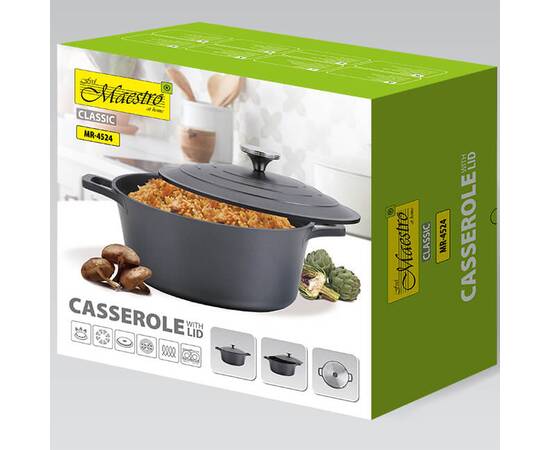 Каструля Maestro з двошаровим антипригарним покриттям 4,2 л (MR4524), Тип: каструля, Об'єм: 4,2 л, Колір: чорний, зображення 4