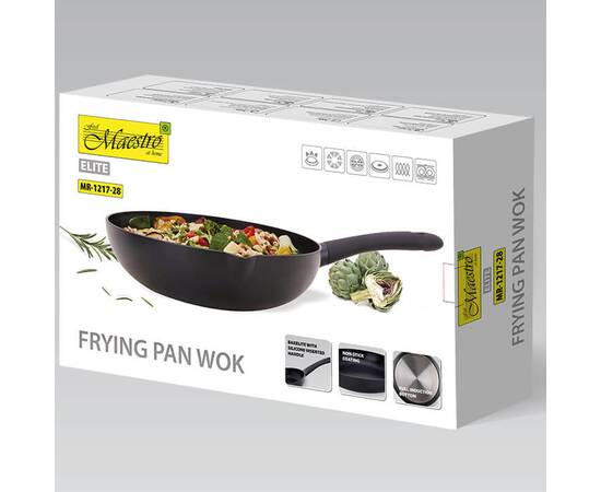 Сковорода WOK Maestro индукционное дно (MR1217-28), Цвет: черный, Тип: сковорода вок, Форма: круглая, Диаметр (см): 28, изображение 3