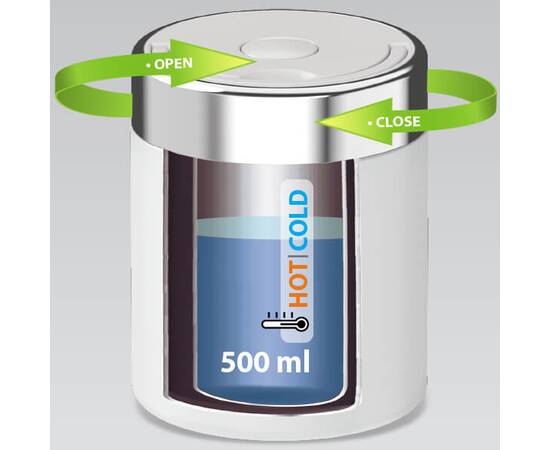 Термос для пищи 0.5 л Maestro (MR1649-50-WHITE), изображение 3