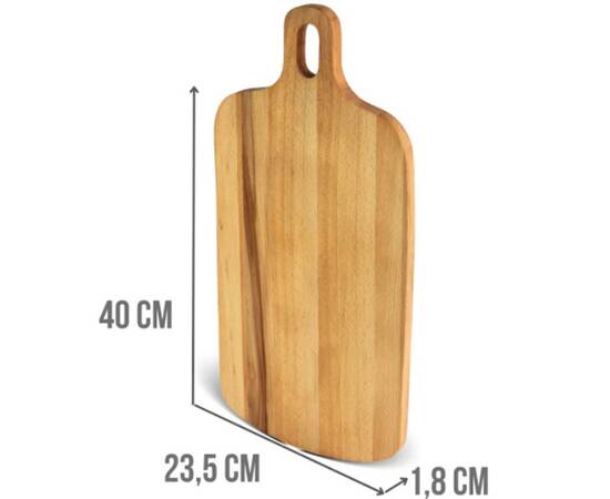 Дошка для нарізки з ручкою ARTA Бук 23,5х40х1,8 см Brizoll (D013), зображення 2
