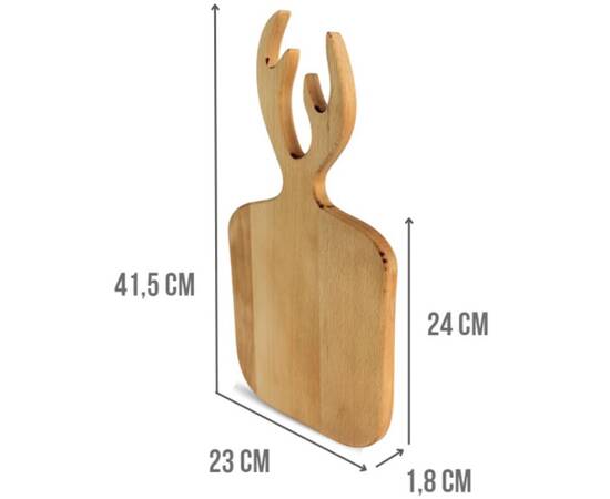 Дошка для нарізки HUNTER Бук 23х24х1,8 см Brizoll (D016), зображення 2