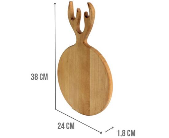 Дошка для нарізки FISCHER Бук 24х1,8 см Brizoll (D018), зображення 2