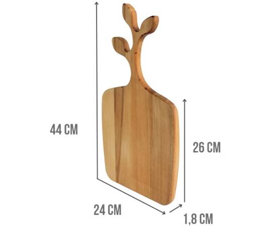 Дошка для нарізки OLIVE Бук 24х26х1,8 см Brizoll (D017), зображення 2