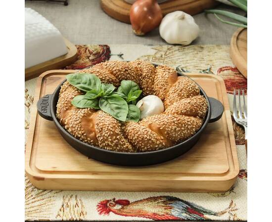 Сковорода чавунна порційна 200х25 мм Brizoll (H2025), Колір: чорний, Тип: сковорода порційна, Форма: кругла, Діаметр (см): 20, зображення 2