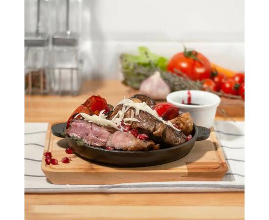 Сковорода чугунная порционная с подставкой 200х25 мм Brizoll (H2025-D), Цвет: черный, Тип: сковорода порционная, Форма: круглая, Диаметр (см): 20, изображение 2