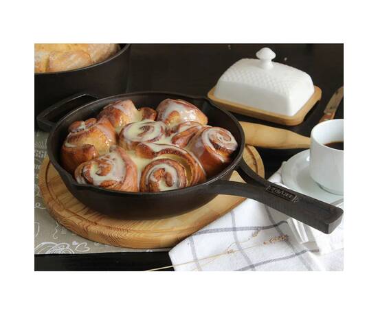 Сковорода чугунная с литой ручкой 240х60 мм Monolith Brizoll (M2460P), Цвет: черный, Тип: сковорода, Форма: круглая, Диаметр (см): 24, изображение 2