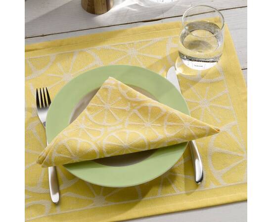 Салфетка сервировочная KELA Citrus желтая 40x40 см (12464), Тип: салфетки, Цвет: желтый, Форма скатерти: квадратная, Размер: 40x40, изображение 3