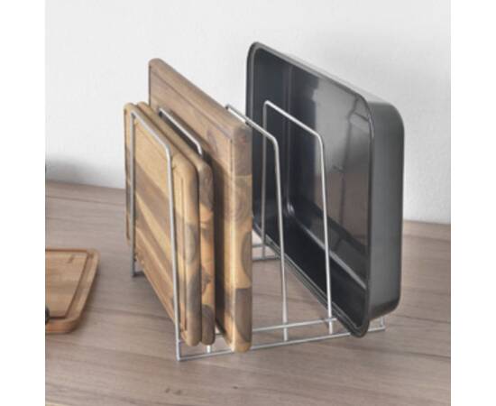 Тримач для кухонних дощок та деко 24х25х24 см сірий металік NEVADA METALTEX (362007 000), зображення 2