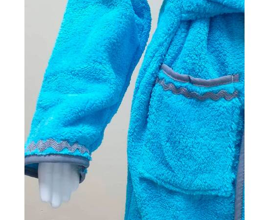 Халат детский махровый 11-12 лет Welsoft бирюзовый Zeron (19534), Цвет: бирюзовый, Размер детский: 11-12 лет, изображение 3