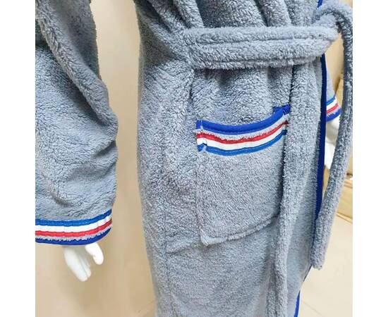 Халат детский махровый 13-14 лет Welsoft светло-серый Zeron (19474), Цвет: серый, Размер детский: 13-14 лет, изображение 3