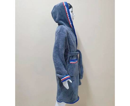 Халат детский махровый 5-6 лет Welsoft темно-серый Zeron (19485), Цвет: антрацитовый, Размер детский: 5-6 лет, изображение 2