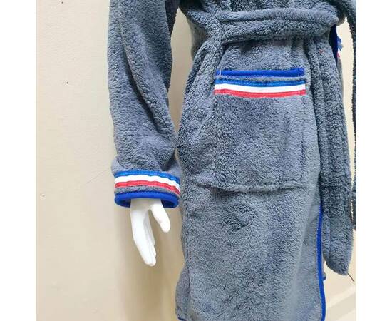 Халат дитячий махровий 7-8 років Welsoft темно-сірий Zeron (19488), Колір: антрацитовий, Розмір дитячий: 7-8 років, зображення 3