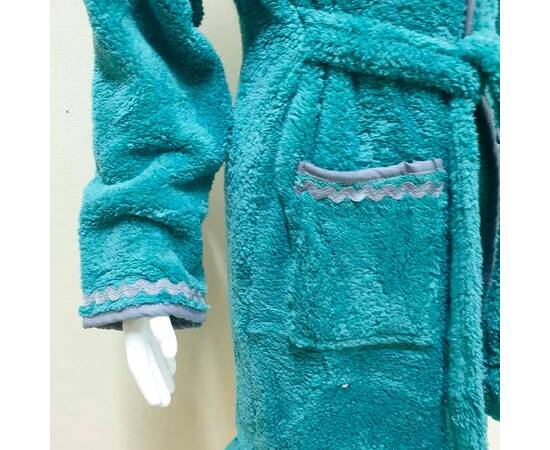 Халат детский махровый 5-6 лет Welsoft Zeron (19490), Цвет: зеленый, Размер детский: 5-6 лет, изображение 3