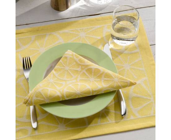 Коврик сервировочный KELA Citrus желтый 35x50 см (12462), Тип: салфетки, Цвет: желтый, Форма скатерти: прямоугольная, Размер: 35x50, изображение 2