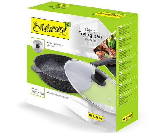 Сотейник граніт 28 см індукційне дно Maestro (MR1226-28), зображення 4