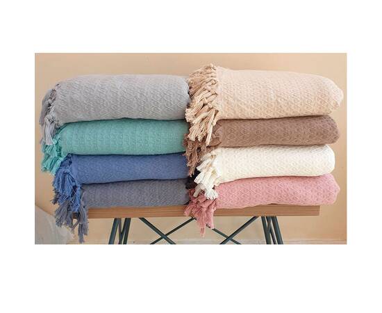 Простынь-покрывало жаккардовое Pike 245х270 Gri Zeron (19816), Цвет: серый, Размер: 245x270, изображение 3