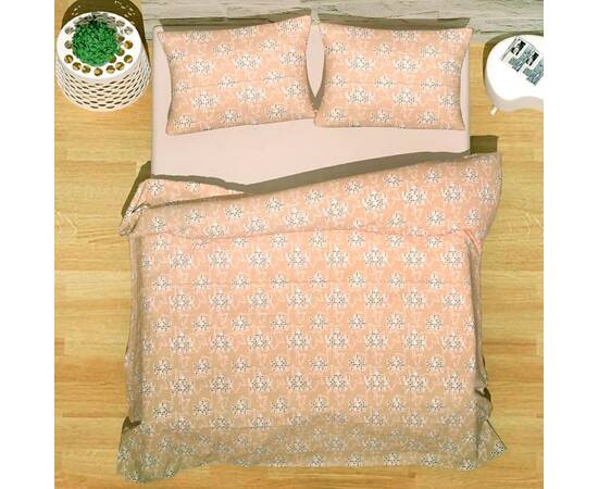 Постільна білизна Бязь 200x220 Lorine (19109), Розмір: двоспальний євро 200х220, Основний колір: бежевий, зображення 2