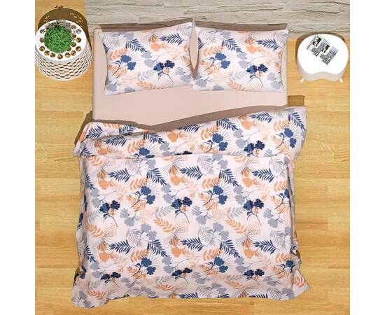 Постільна білизна Бязь 200x220 Lorine (19111), Розмір: двоспальний євро 200х220, Основний колір: синій, зображення 2